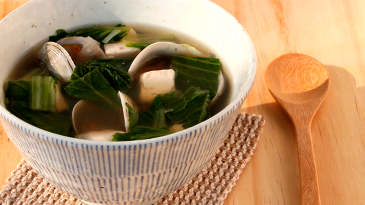 연두부모시조개탕