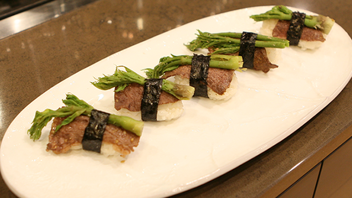 두릅 쇠고기 초밥